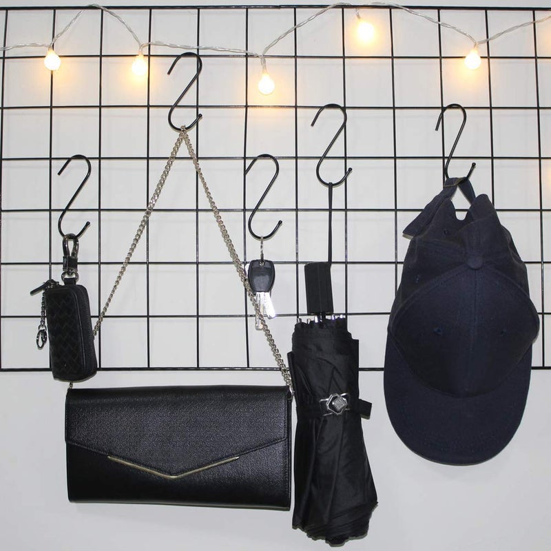 LOYMR 10 Pack 4.7 Inches Extra Large S Shape Hooks Heavy-Duty Metal Hanging Hooks Apply Kitchenware Bathroom Utensils Plants Towels Gardening Multiple uses Tools(Black) - Image 5